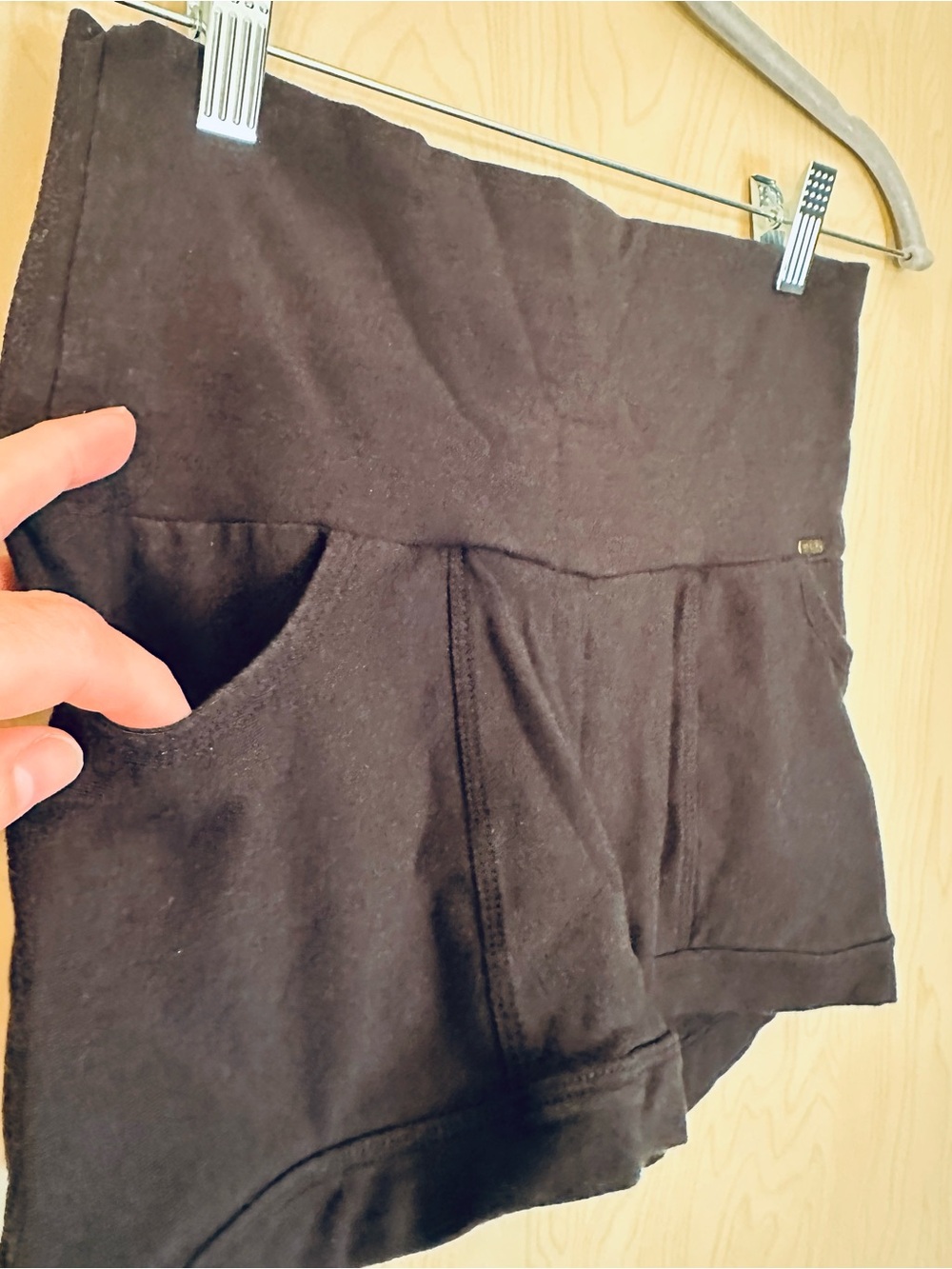 Melodia Designs Organic Bamboo Moto Shorts for Women - Black - Picture 3 of 8